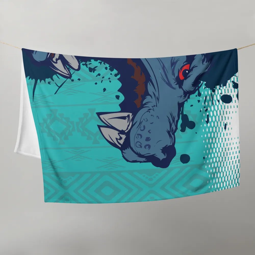 Fierce Wolf Throw Blanket product image (9)