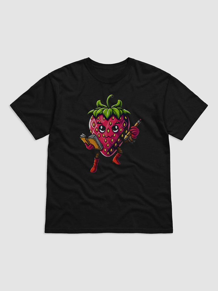 Cheerful Strawberry Reading T-Shirt product image (1)