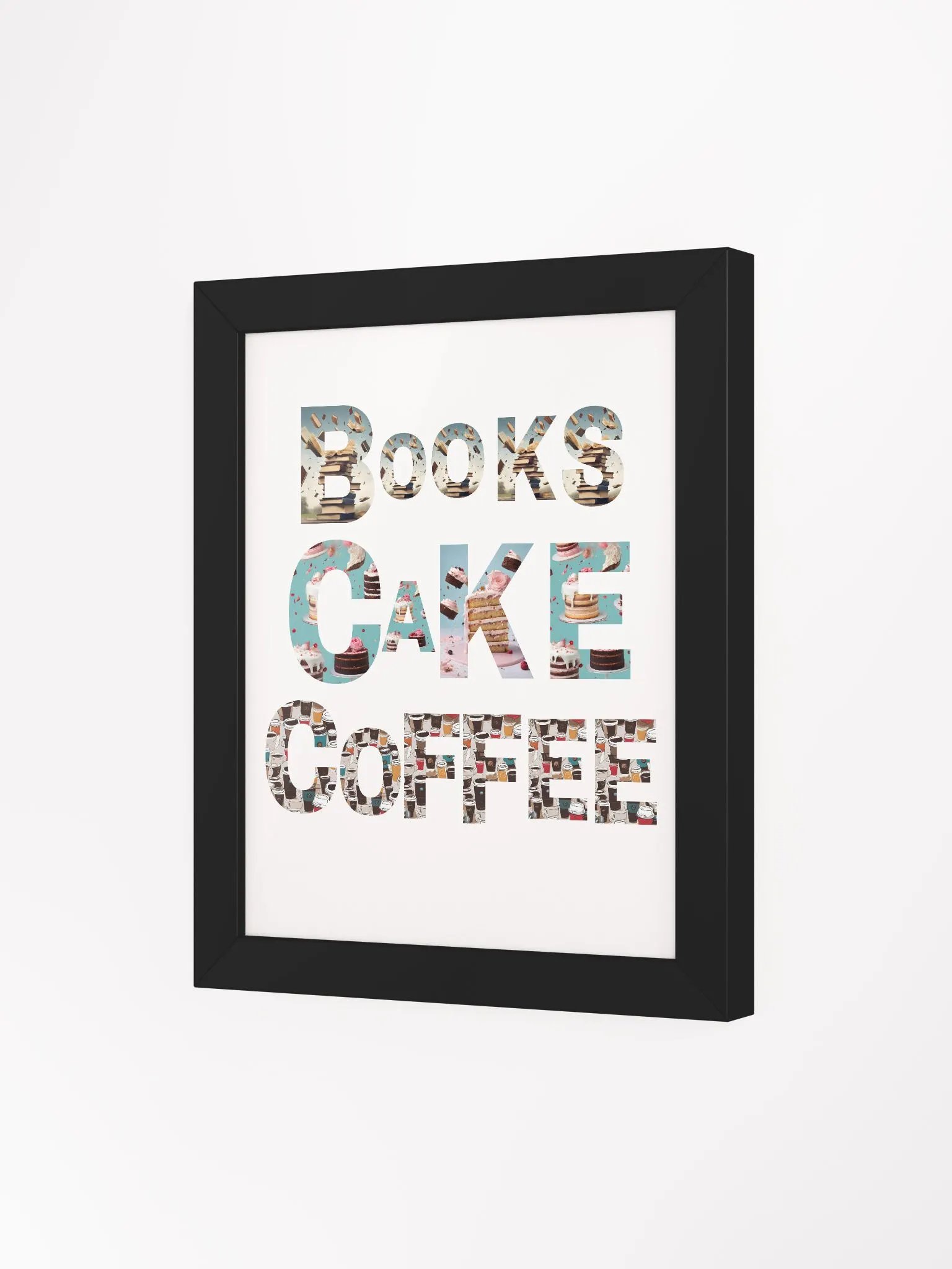 Books Cake Coffee - Framed Poster Print product image (98)