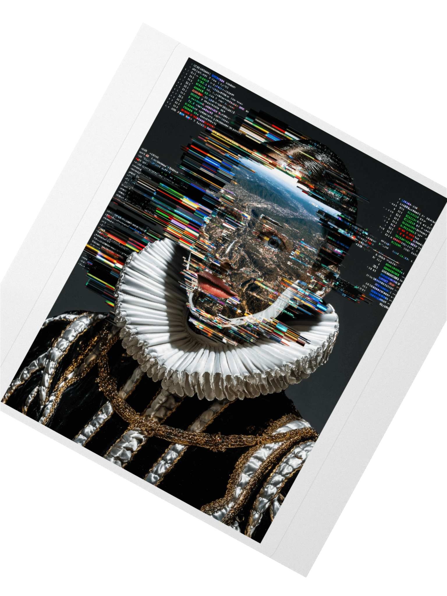 Sticker Futuristic Cyberpunk Glitch Renaissance Portrait product image (2)
