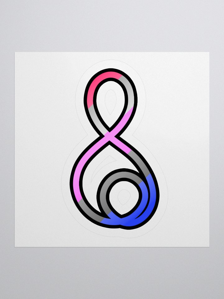 Treble Clef (Genderfluid) - Kiss Cut Sticker product image (1)