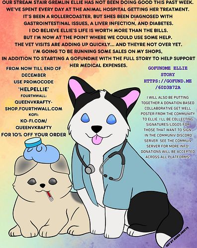 Sorry I've not been around much this past week. We've been needing to spend every day up at the animal hospital for our strea...