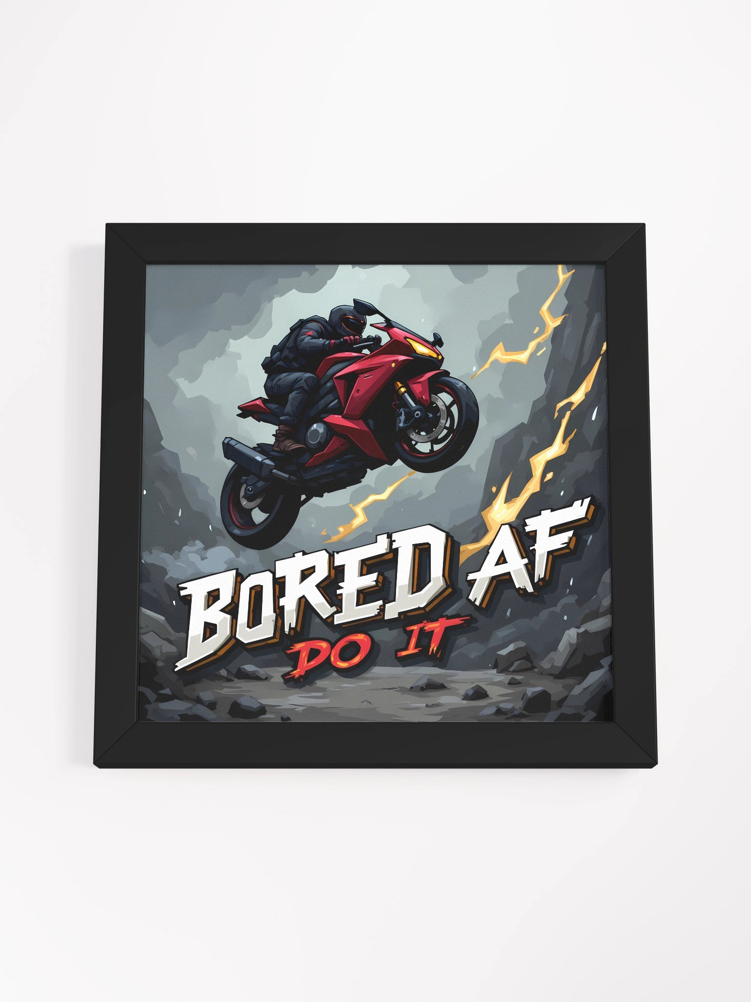 Bored AF Motorcycle – Extreme Jump Matte Poster product image (46)