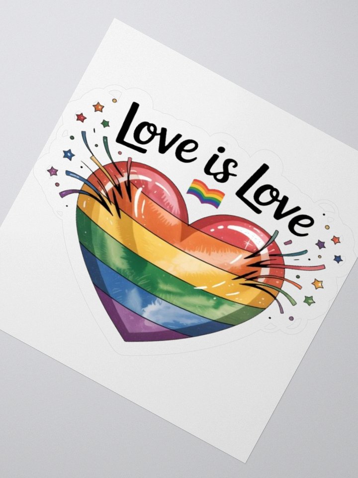 Exclusive "Love is Love" Rainbow Heart Sticker by TDS Music - Celebrate Pride product image (5)