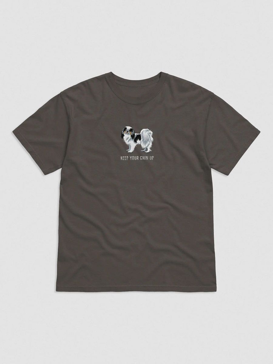 Keep Your Chin Up T-Shirt(Embroidered) of a Japanese Chin(Tricolor) product image (4)