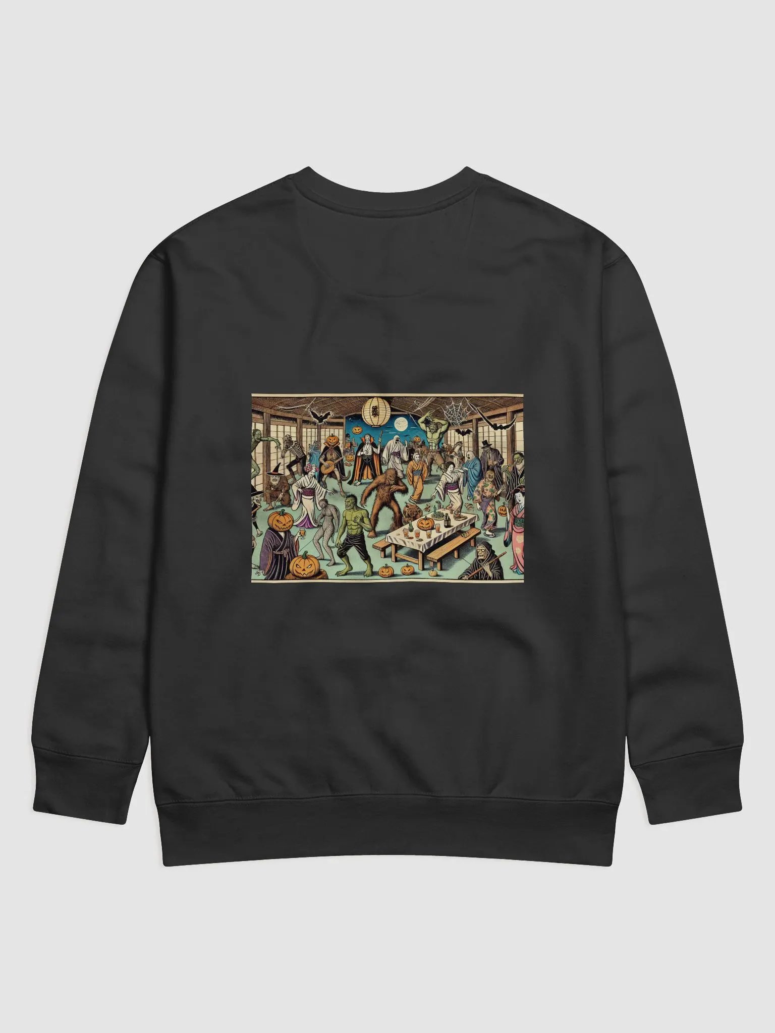 Unveil the Night: Ukiyo-e Halloween Monster Party Long Sleeve Shirt product image (2)