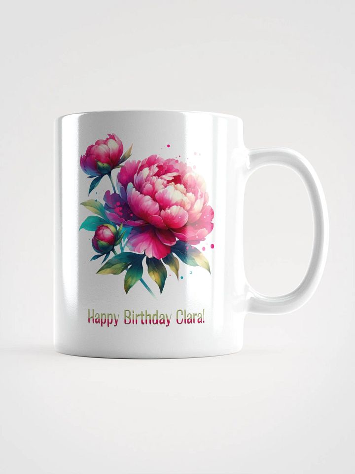 Happy Birthday Clara White Glossy Mug product image (1)