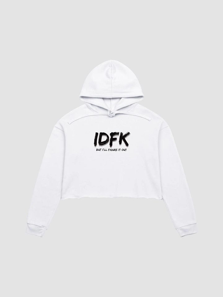 IDFK Black & White Crop Top Hoodie product image (2)
