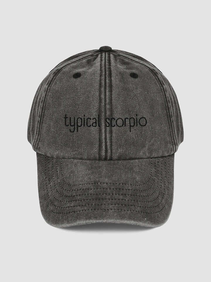 Typical Scorpio Black on Black Vintage Wash Dad Hat product image (2)