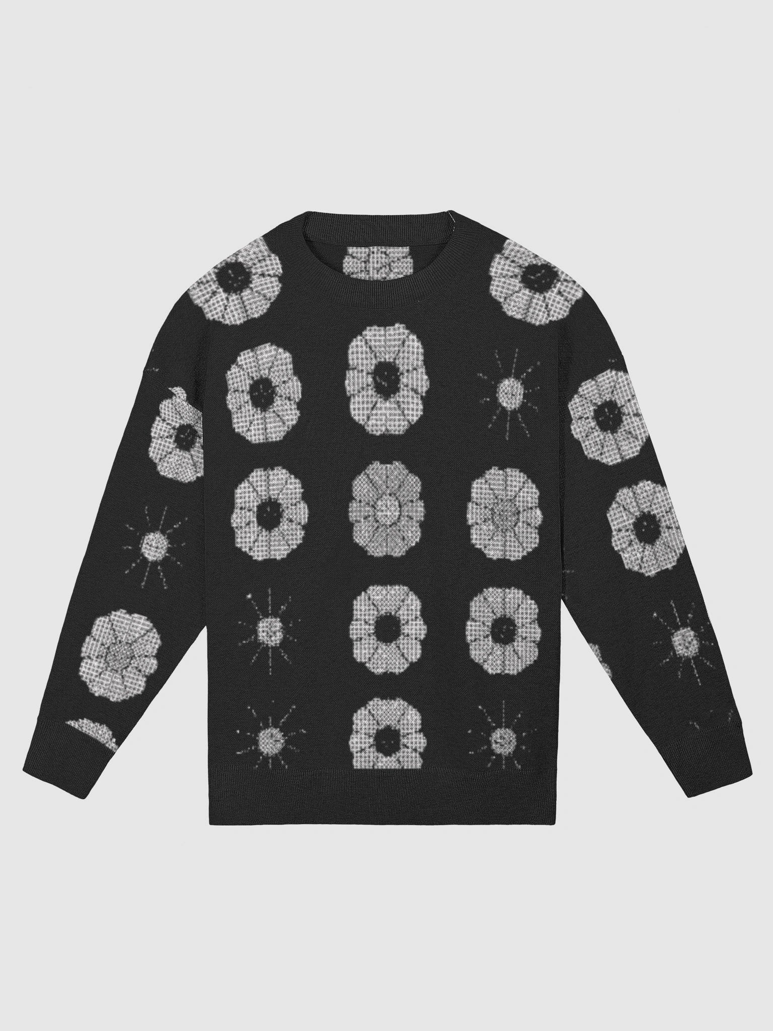 Floral Knit Cardigan – Cozy Unisex Flower Sweater for All Seasons product image (1)