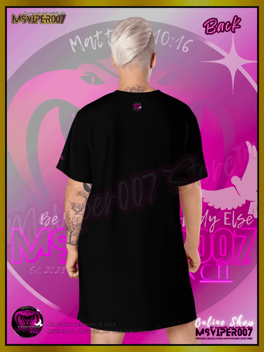 T-Shirt Dress - MsViper007's "Lady Gamers Are Awesome™ | [V3] (blk/solid)" T-Shirt Dress product image (8)