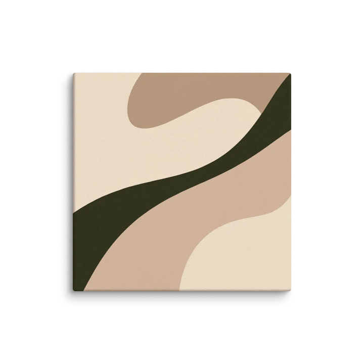 Minimalist Abstract Canvas Art Reversed - Serene Earth-Tone Wall Decor product image (2)