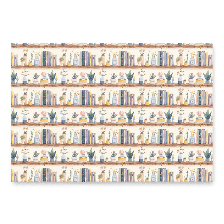 Papier Cadeau Bibliothèque Fleurie product image (8)