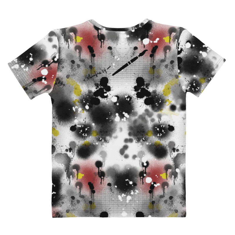 SpatterWear #8 Women's Crew Neck Poly Tee/Inky product image (2)