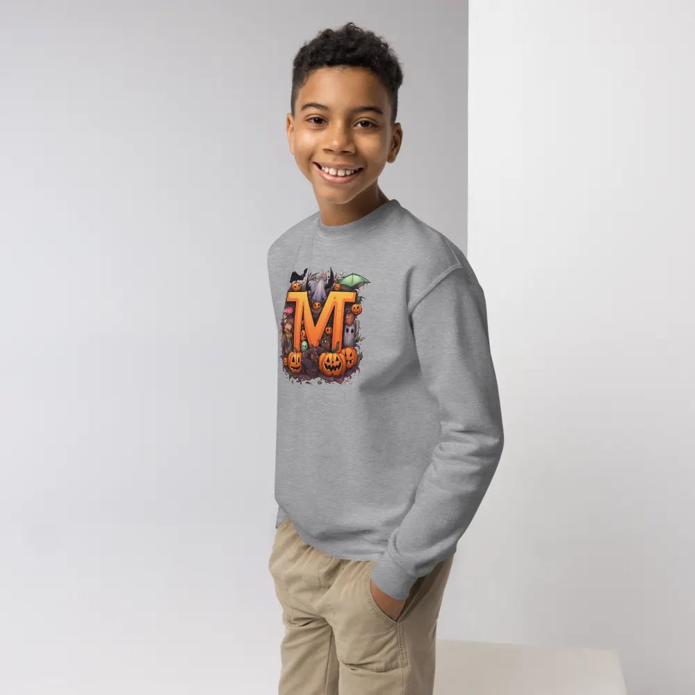 Cute Halloween Monogram Letter M Sweatshirt product image (4)