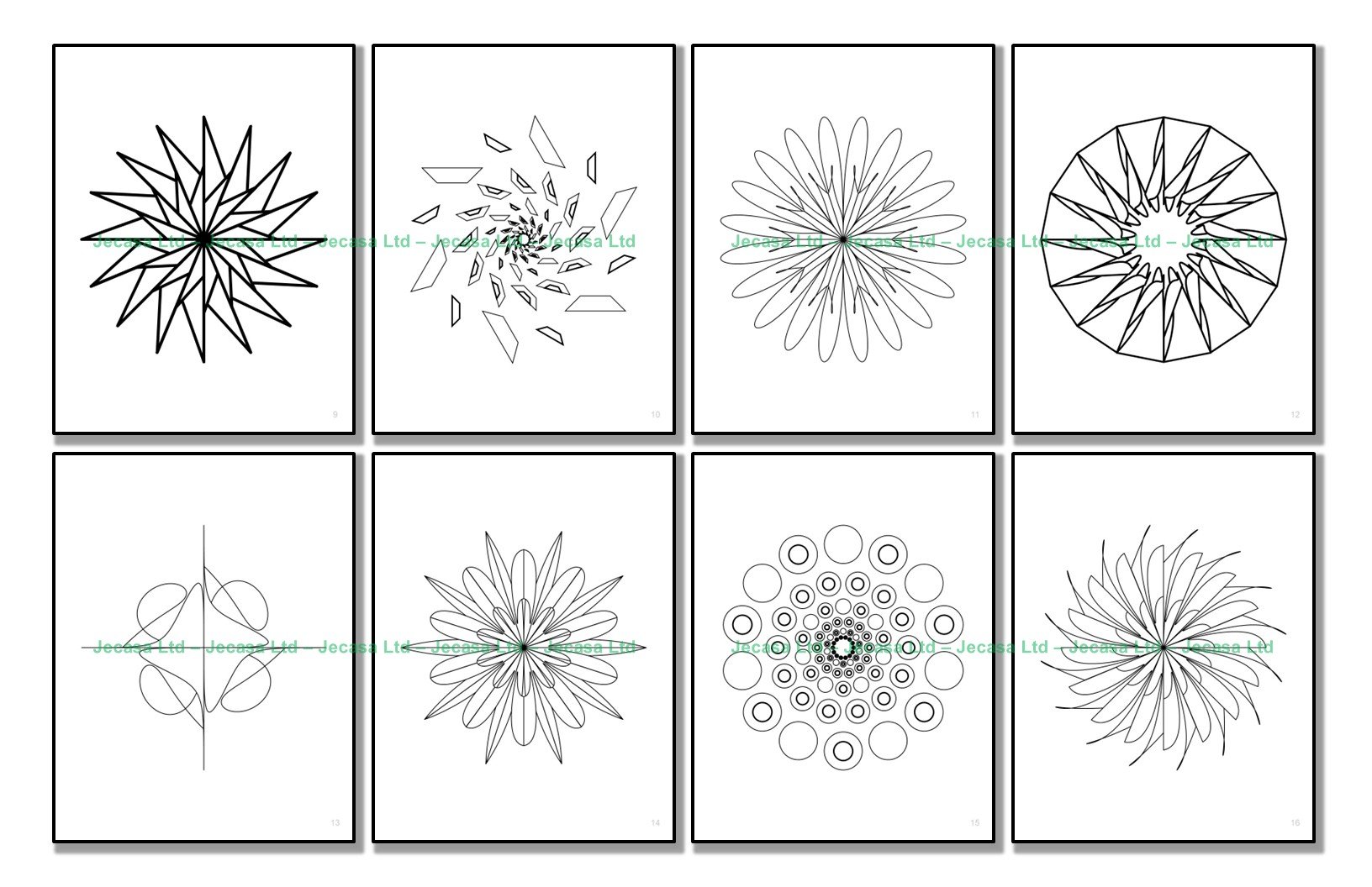 100 Geometric Mandala Coloring Pages | PDF | Digital File | Series GM2025 Vol. 6 product image (4)
