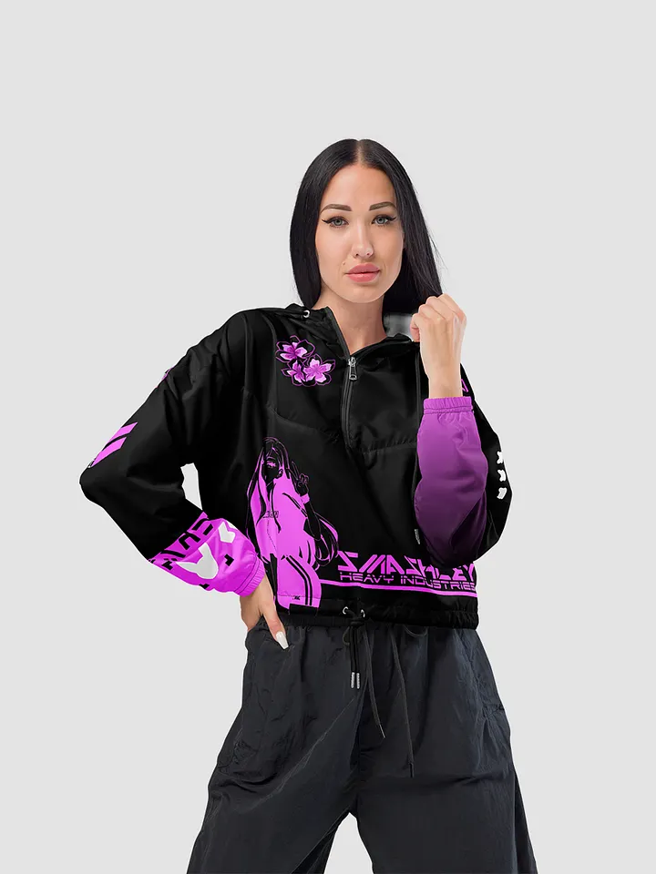 SmashTech - Dark Sakura Cropped Windbreaker | Smashley
