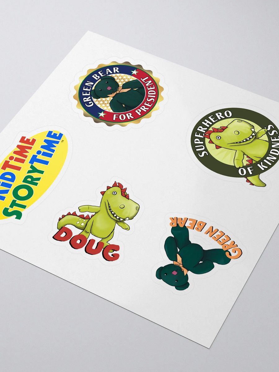 Green Bear and Doug the Dinosaur Sticker Pack product image (3)