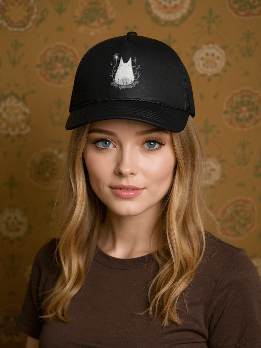 Whimsical Cat Foam Trucker Hat product image (2)
