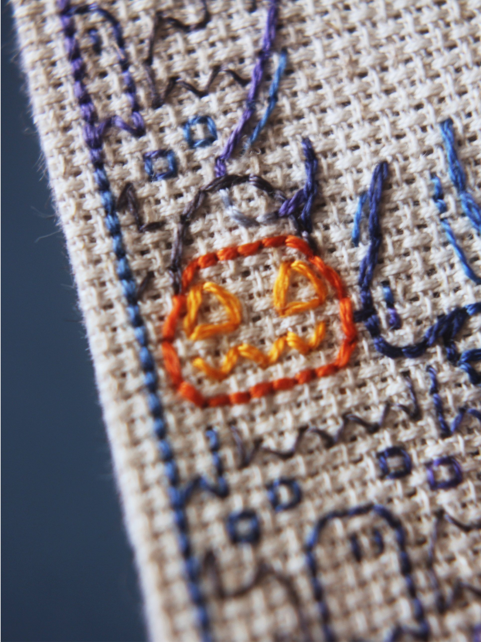 Happy Haunting Bookmark • Blackwork Cross Stitch Pattern • PDF Digital Download product image (8)