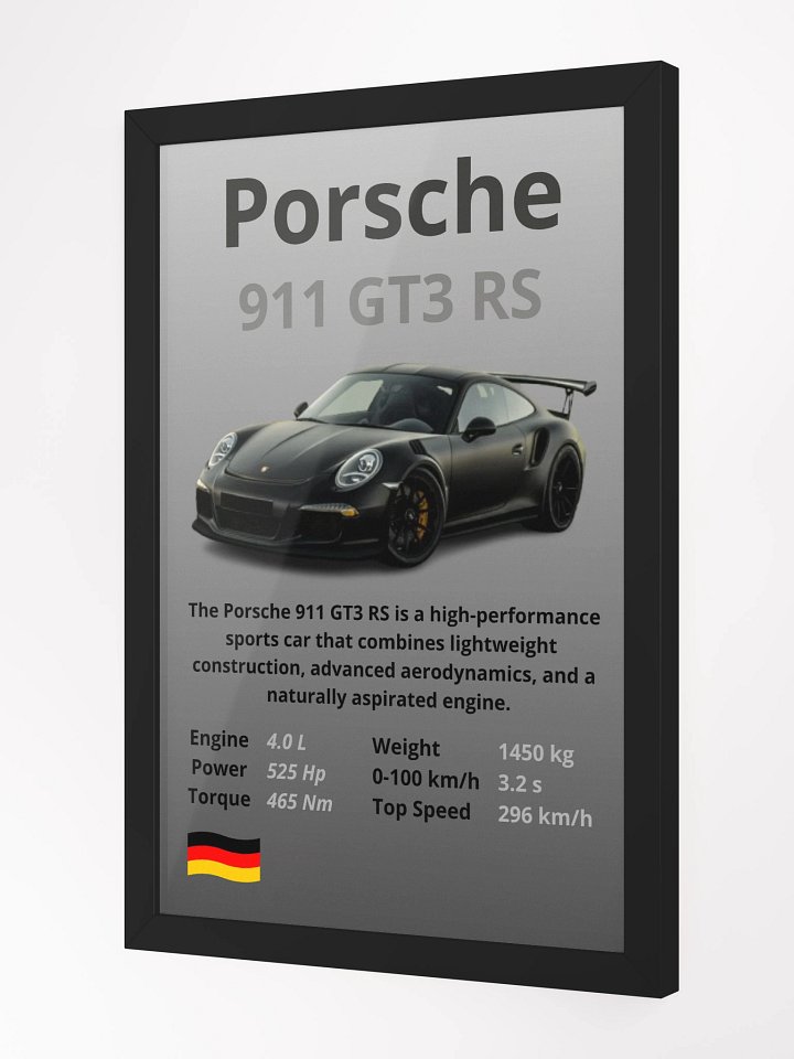 Porsche 911 GT3 RS Wall Poster product image (2)