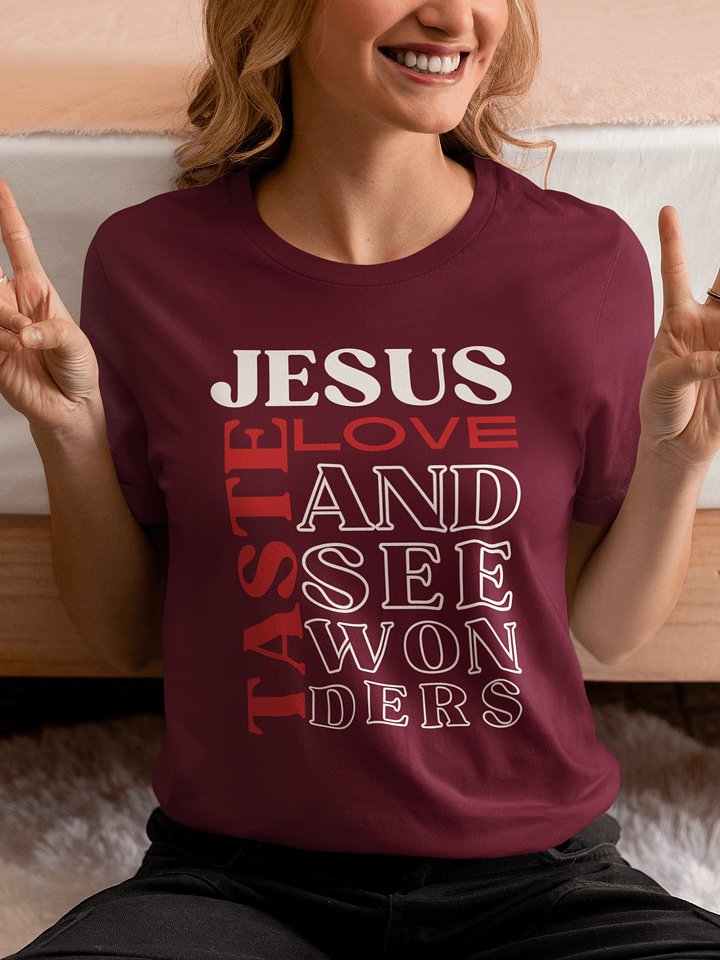 Taste JESUS Love Bella Canvas Christian T-shirt - Dark product image (1)