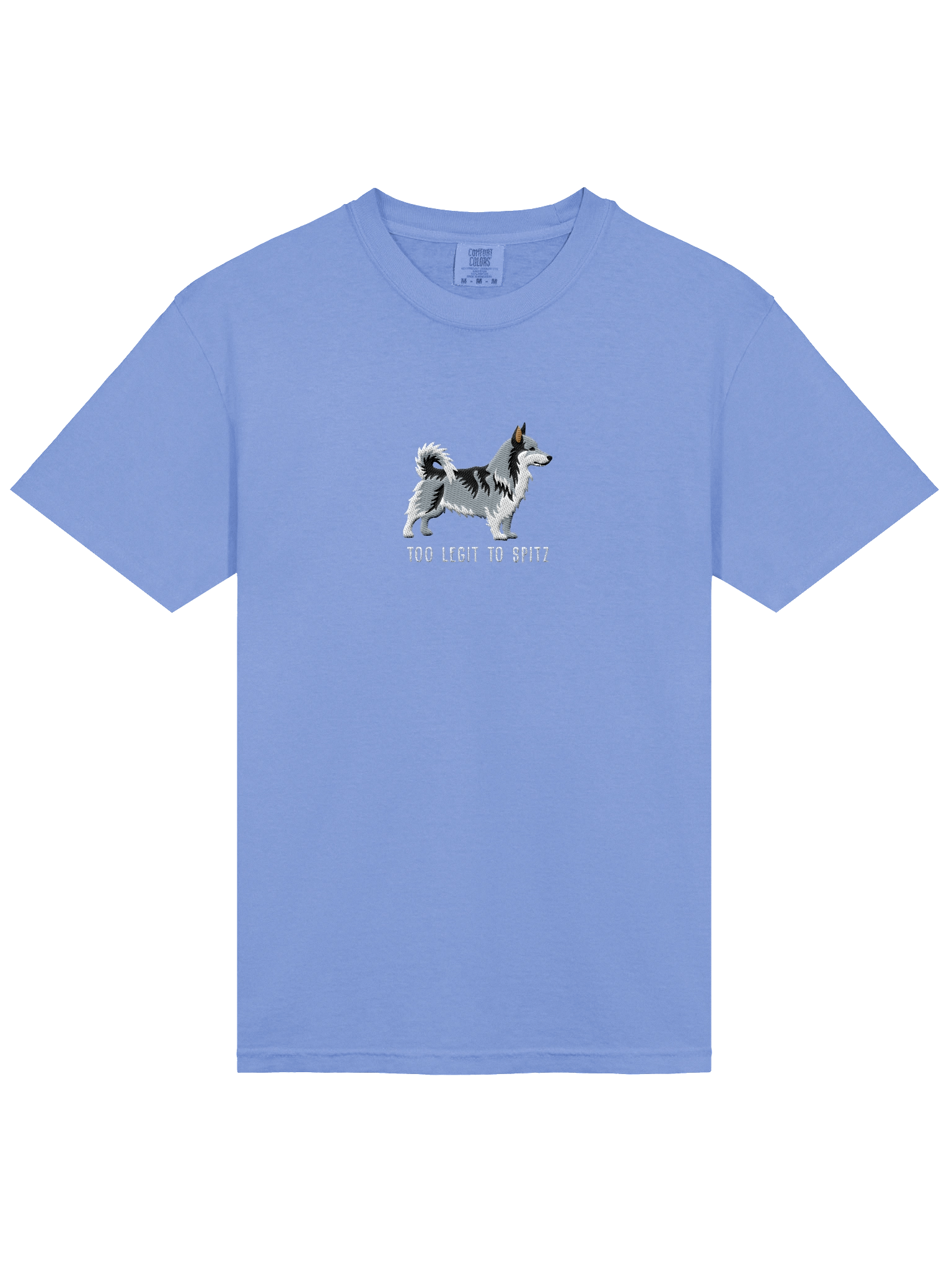Too Legit to Spitz T-Shirt(Embroidered) of a Swedish Vallhund(Gray) product image (33)