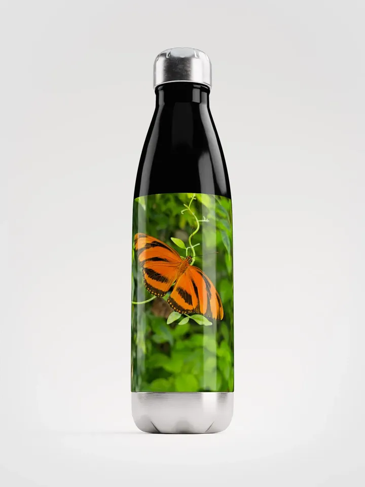 Banded Orange Longwing Tropical Stainless Steel Water Bottle product image (2)