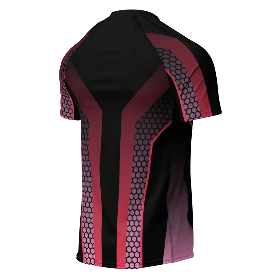 Futuristic Red Gradient Men's Rash Guard product image (2)