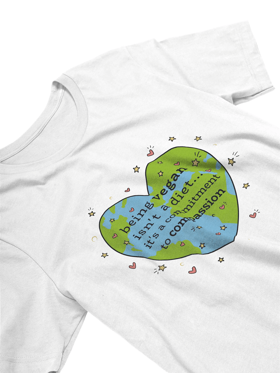 “Being Vegan Isn’t a Diet” Unisex White T-Shirt product image (2)