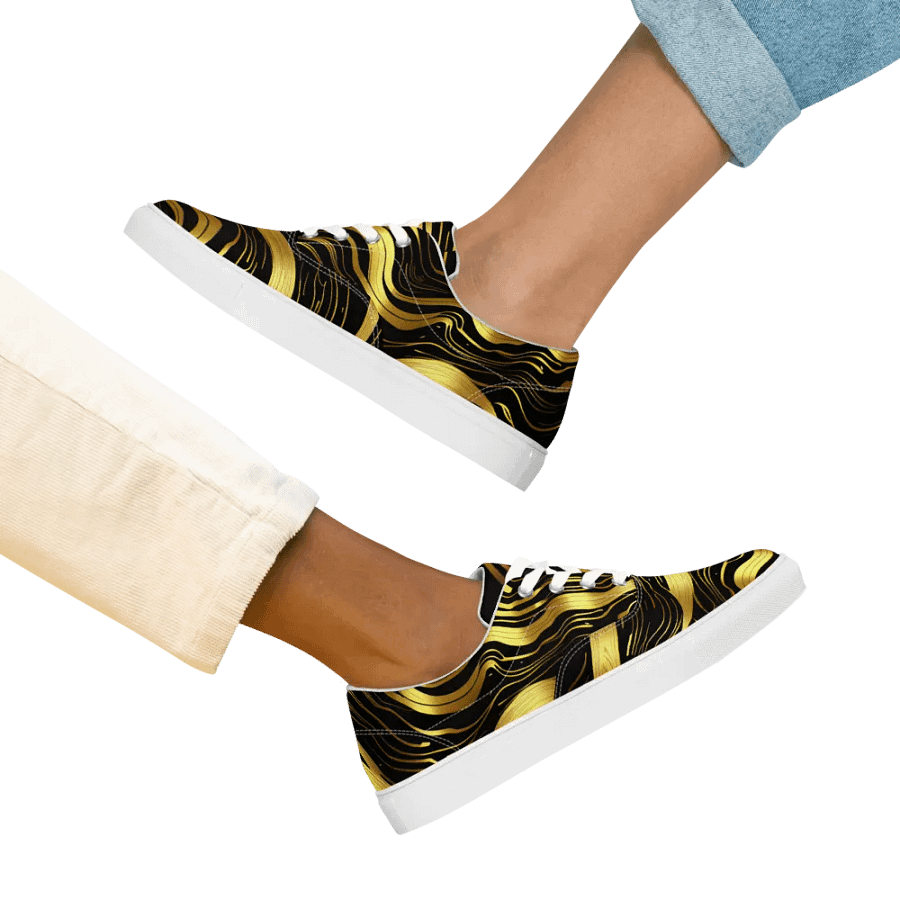 Golden Wave - Lace-Up Canvas Shoes product image (3)