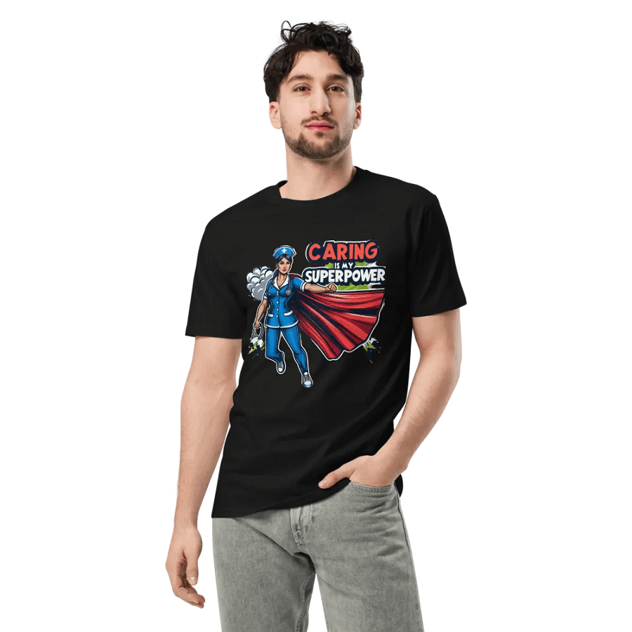 Caring Superhero Nurse Premium Tee product image (6)