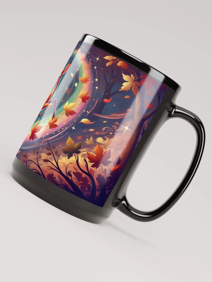 Magical Forest Deer Coffee Cup - 15 oz Glossy Black Mug product image (5)