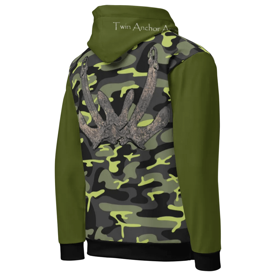 Green & Camouflage Anchor Hoodie product image (6)