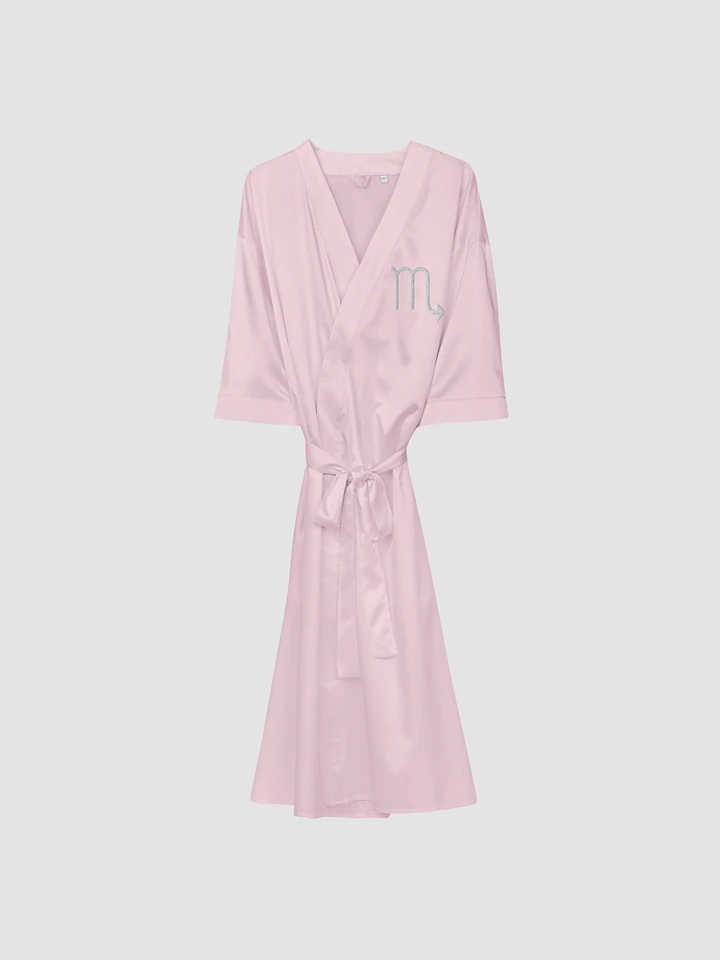 Scorpio White on Pink Satin Robe product image (1)