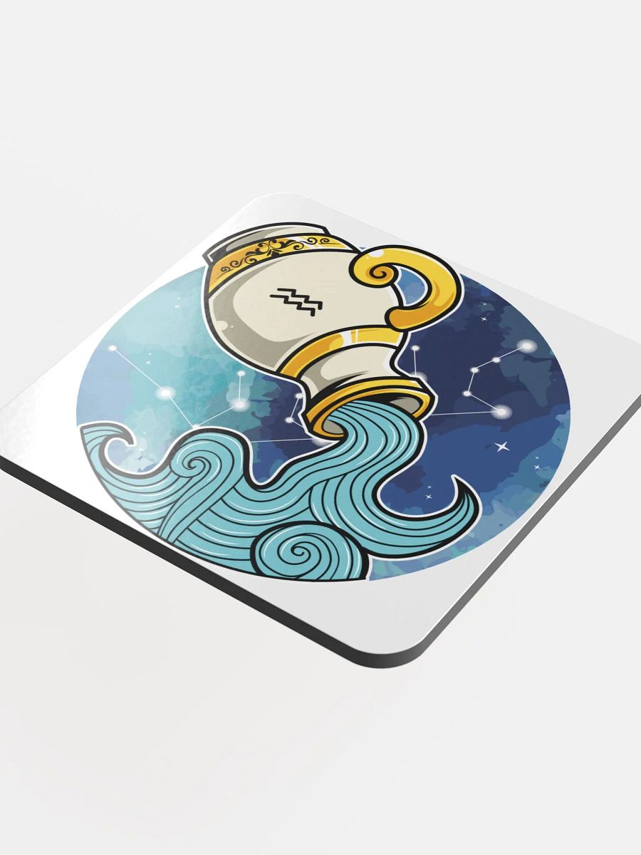 Aquarius Zodiac Cork Coaster product image (4)