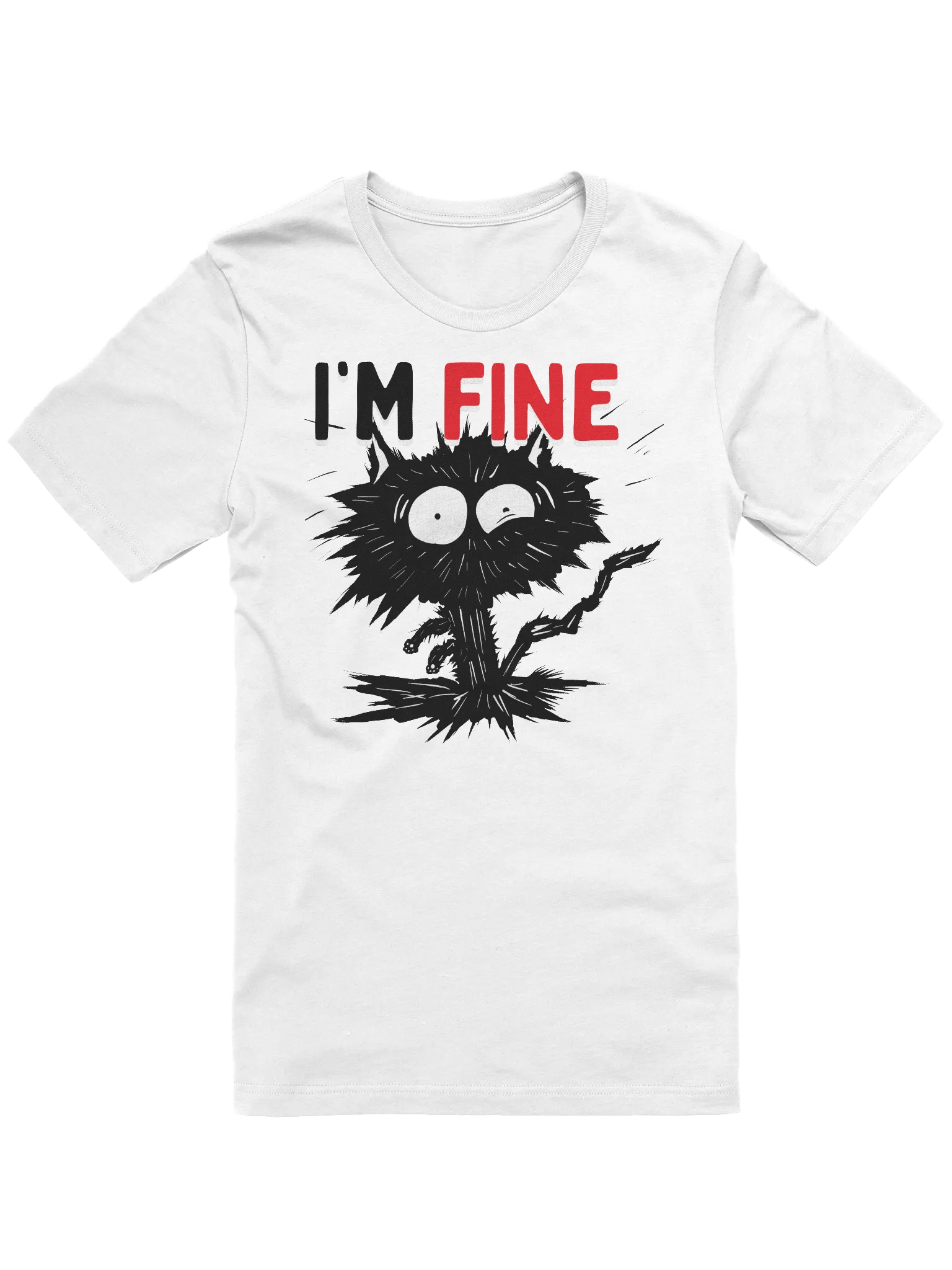 Anxious Cat 'I'M FINE' Tee product image (5)