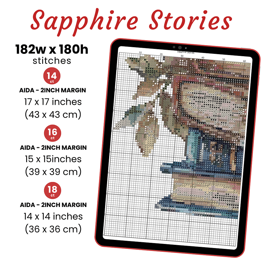 Sapphire Stories Cross Stitch Pattern product image (2)
