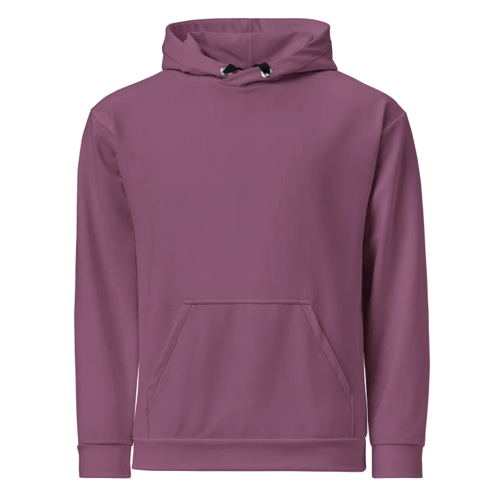 Plain Dark Lilac Purple Soft Summer Unisex Recycled Polyester Heavyweight Premium Hoodie by Treasure Pie product image (1)