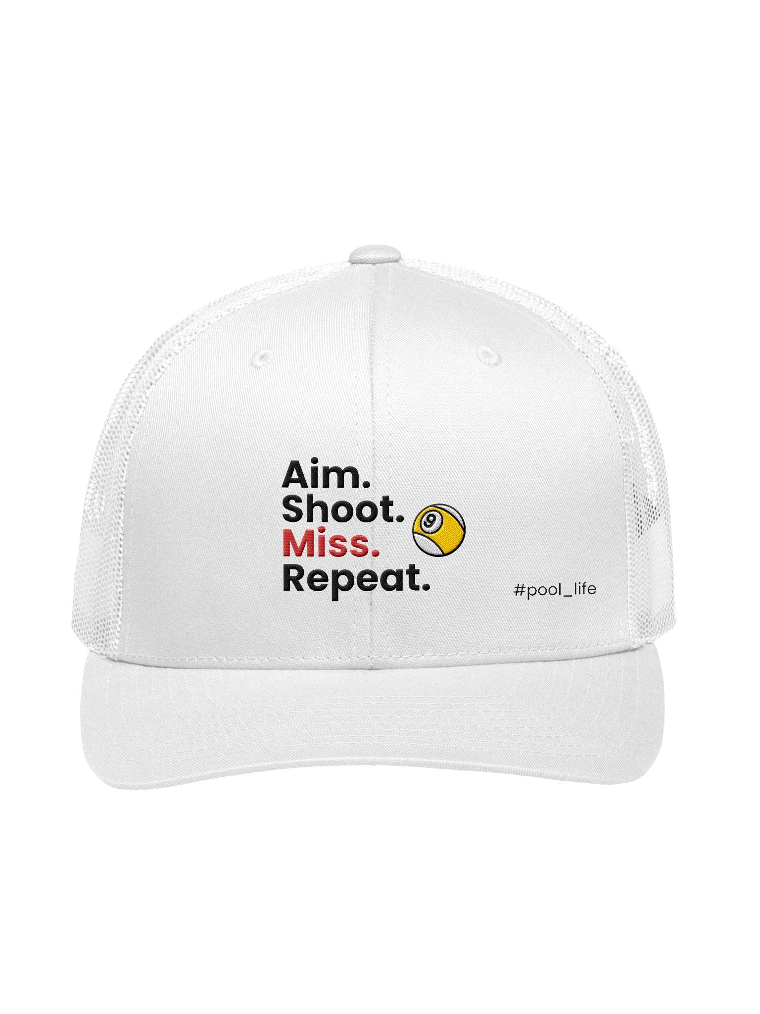 9-Ball Pool Life Cap (Trucker - White) product image (1)