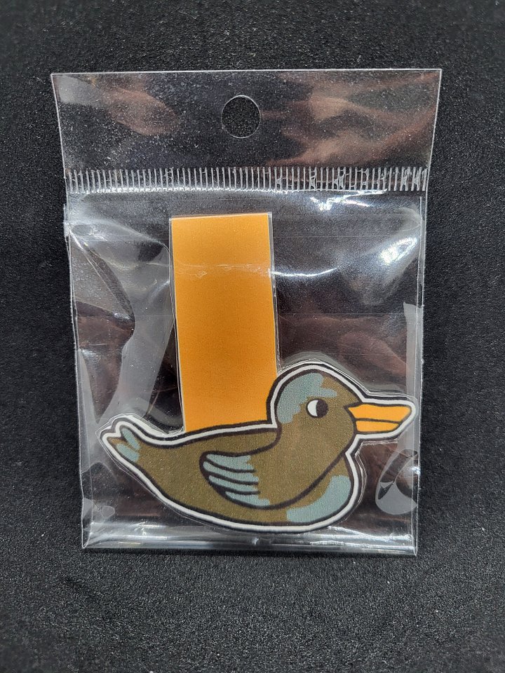 Cute Cartoon Brown & Grey Duck Magnetic Bookmark – 2.5" product image (1)