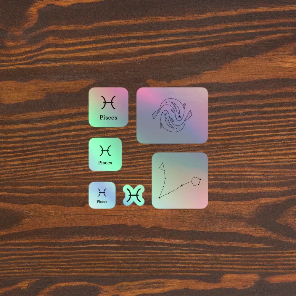 Zodiac Pisces - Holographic Sticker Set product image (4)