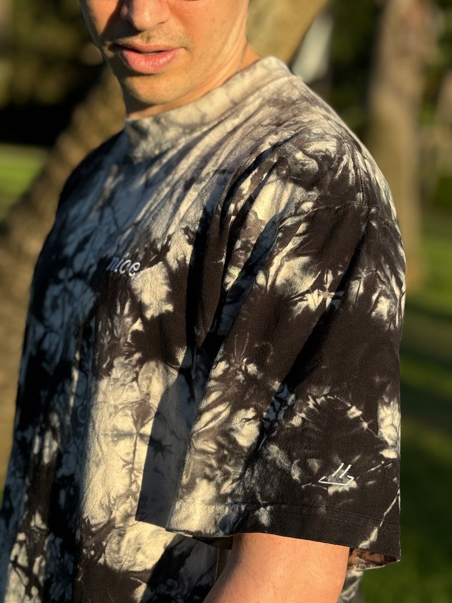 Nice. Embroidered Tie Dye Tee (Black/White) product image (10)