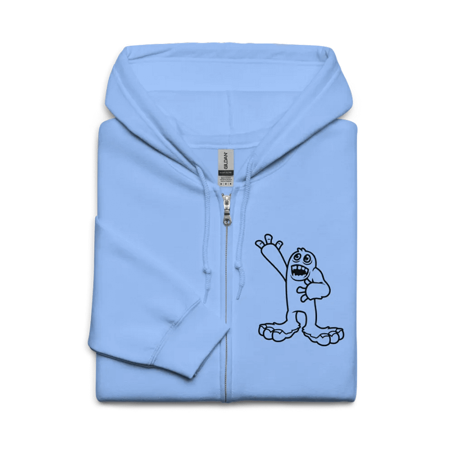 Mammott (Black on Light) Zip-up Hoodie product image (3)