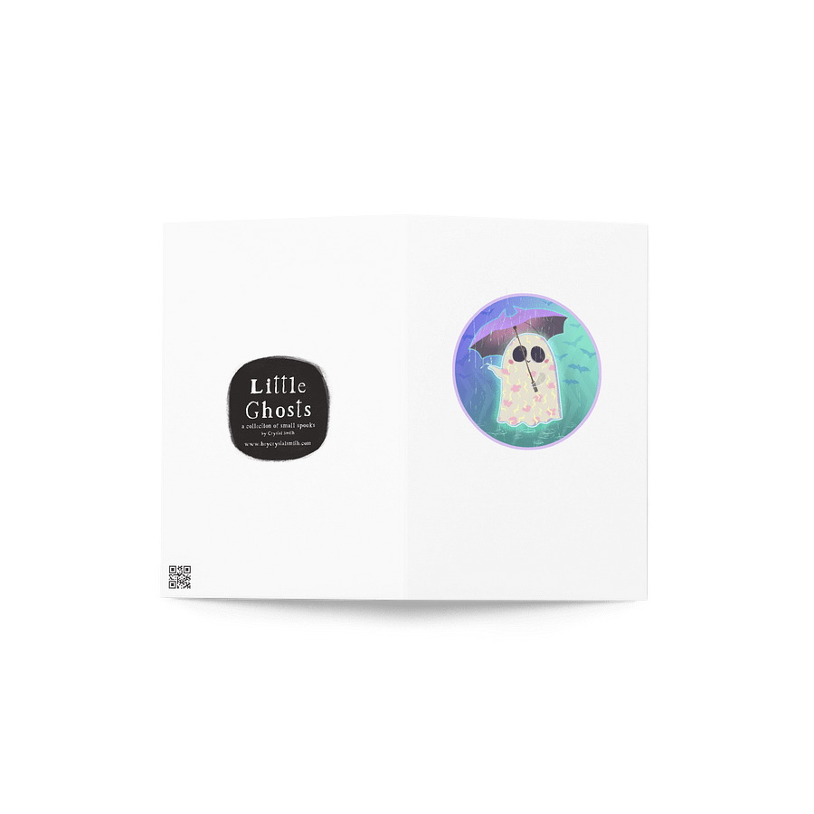 Pastel Little Ghost in the Rain - Greeting Card product image (4)