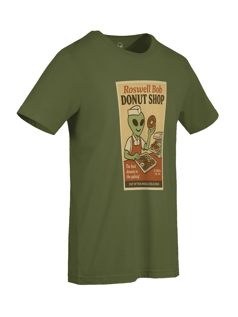 Donut Shop Roswell Aliens 1950's Retro Poster Unisex T-Shirt product image (69)
