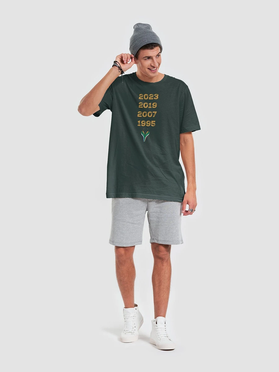 South Africa Four Time World Rugby Champs Vintage T-Shirt | Springbok Head & Flag 2023 2019 2007 1995 | Nou Gaan Ons Braai | Lekker product image (28)