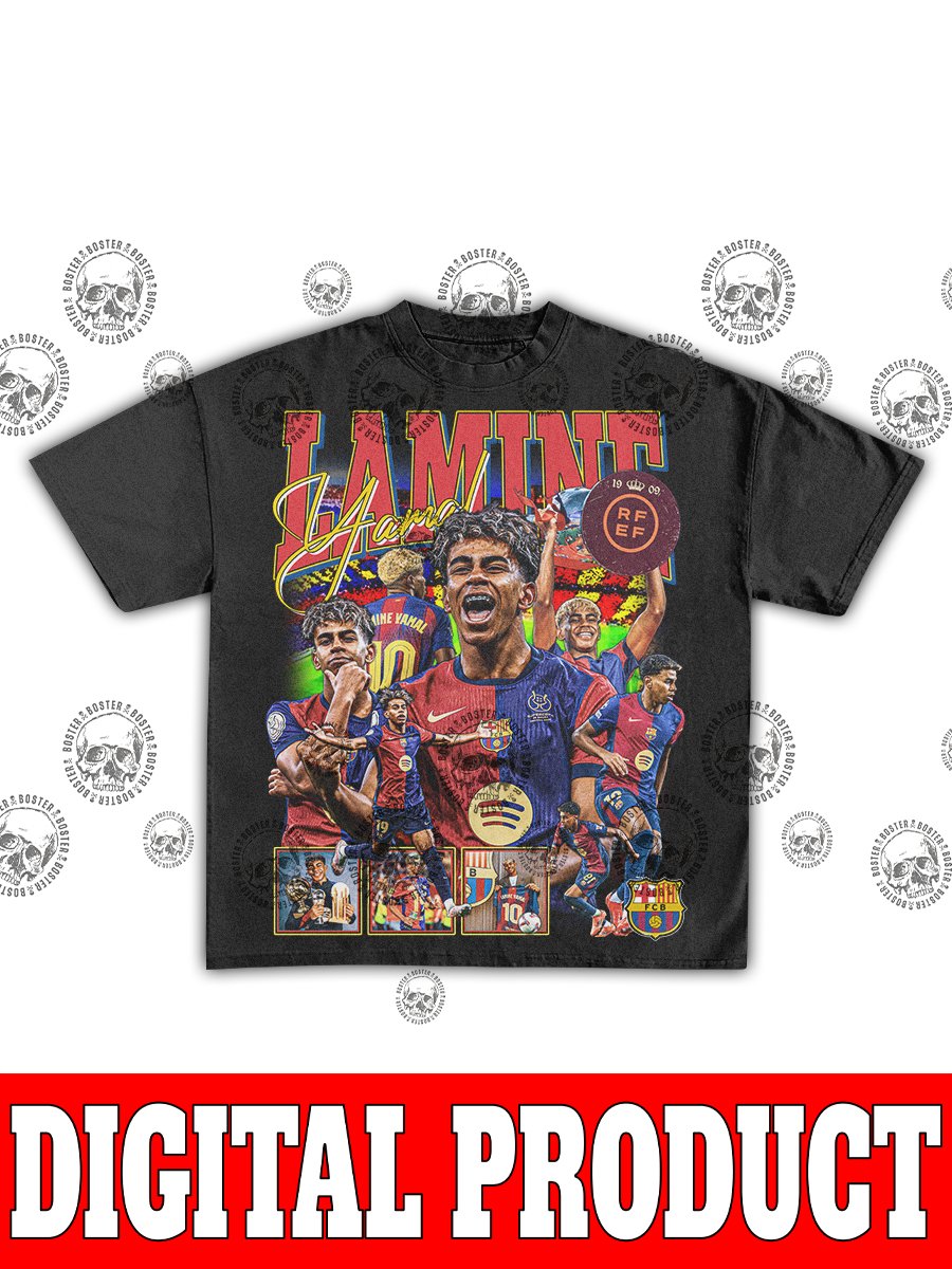 Lamine Yamal Wonderkid FC Barcelona Vintage Football Bootleg Graphic product image (1)