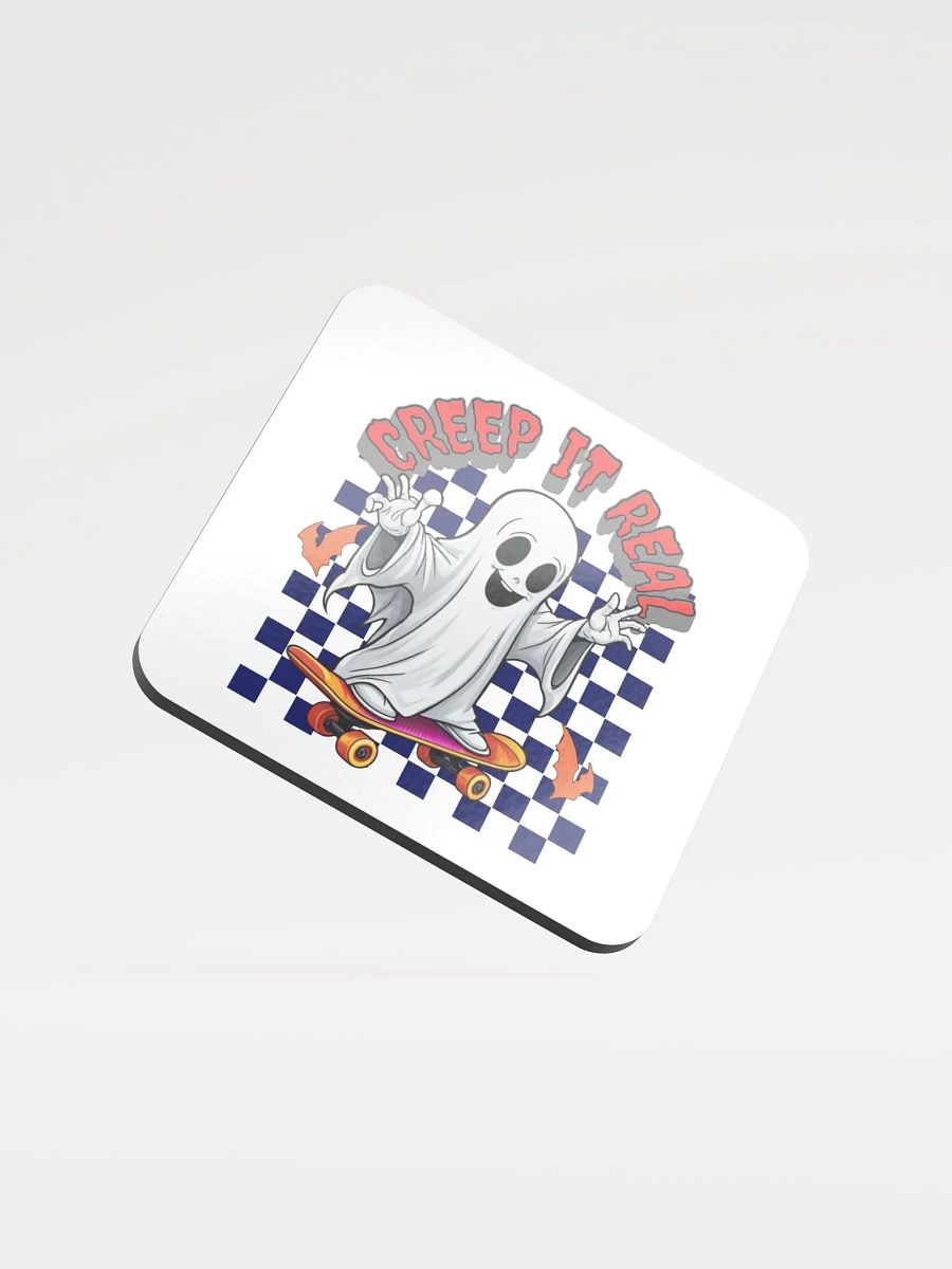 Creep It Real Spooky Skater Ghost Cork Coaster product image (1)