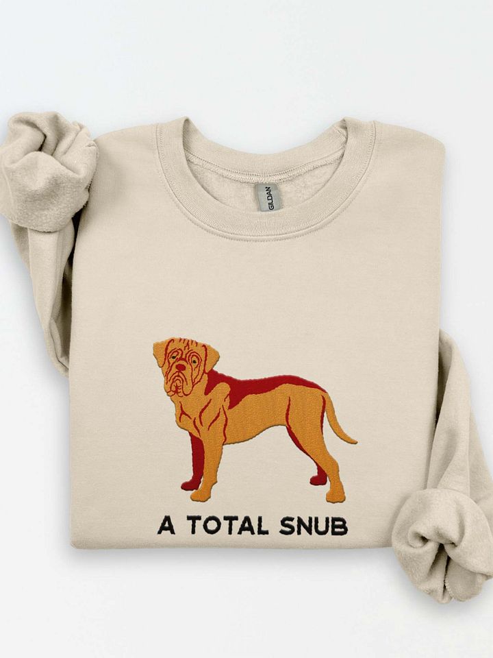 A Total Snub Sweatshirt (Embroidered) of a Dogue de Bordeaux product image (1)